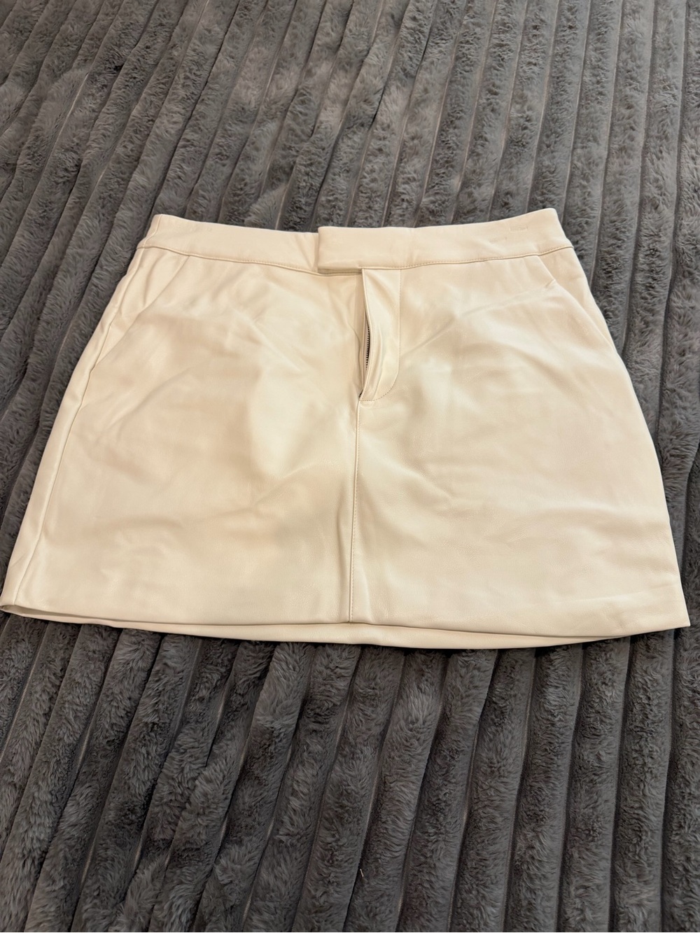a new day Cream Mini Skirt with Front Seam